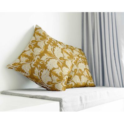 Capas de Almofada Amarelas Estampadas de Luxo, Capas Decorativas para Almofada, Capa para Almofada Decorativa - Vargottam 30,48 Cm × 30,48 Cm – Quadrado / Amarelo