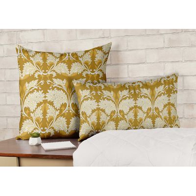 Capas de Almofada Amarelas Estampadas de Luxo, Capas Decorativas para Almofada, Capa para Almofada Decorativa - Vargottam 30,48 Cm × 30,48 Cm – Quadrado / Amarelo