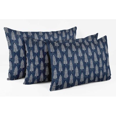 Capas de Almofada Luxo Estampadas Tema Azul e Capa para Almofada Lombar Decorativa - Vargottam 60,96 Cm × 30,48 Cm / Azul