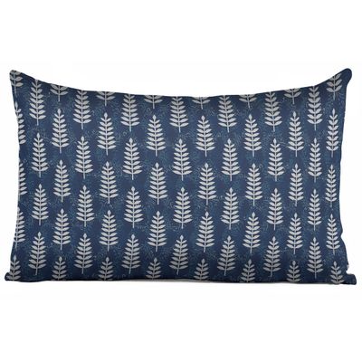 Capas de Almofada Luxo Estampadas Tema Azul e Capa para Almofada Lombar Decorativa - Vargottam 60,96 Cm × 30,48 Cm / Azul