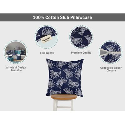 Capas de Almofada Decorativas Estampadas Tema Azul de Luxo - Vargottam 30,48 Cm × 50,8 Cm – Retangular / Azul