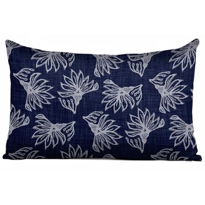 Capas de Almofada Decorativas Estampadas Tema Azul de Luxo - Vargottam 30,48 Cm × 50,8 Cm – Retangular / Azul