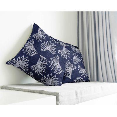Capas de Almofada Decorativas Estampadas Tema Azul de Luxo - Vargottam 30,48 Cm × 50,8 Cm – Retangular / Azul