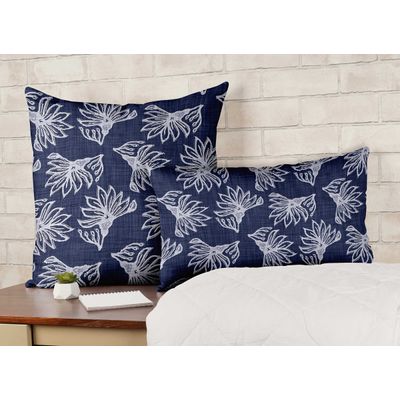 Capas de Almofada Decorativas Estampadas Tema Azul de Luxo - Vargottam 30,48 Cm × 50,8 Cm – Retangular / Azul