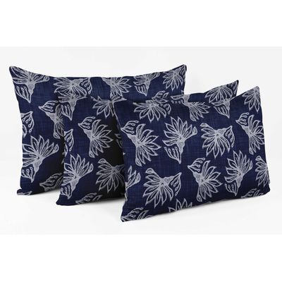 Capas de Almofada Decorativas Estampadas Tema Azul de Luxo - Vargottam 30,48 Cm × 50,8 Cm – Retangular / Azul