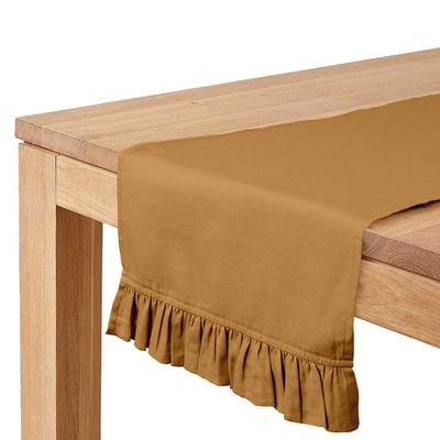 Marrom Decoração para Casa Elegante para Casamento, Festa e Feriado Decoração de Mesa Caminho de Mesa - Vargottam 35,56 Cm (L) × 335,28 Cm (C) / Marrom