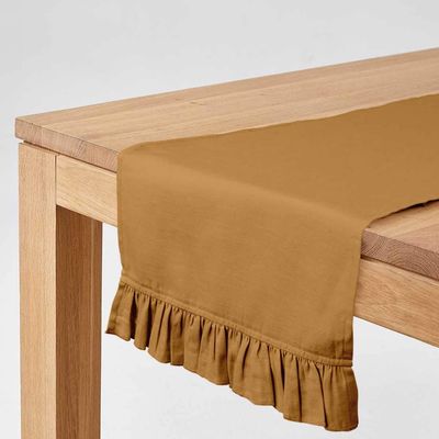 Marrom Decoração para Casa Elegante para Casamento, Festa e Feriado Decoração de Mesa Caminho de Mesa - Vargottam 35,56 Cm (L) × 335,28 Cm (C) / Marrom