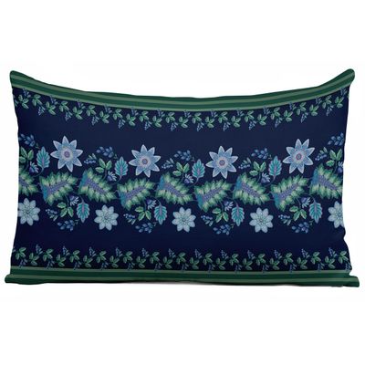 Capas de Almofada Luxuosas Estampadas Tema Azul, Capas Decorativas e Capa para Almofada Lombar - Vargottam 50,8 Cm × 30,48 Cm / Azul