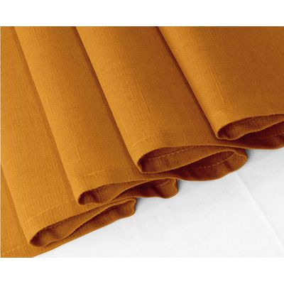 Caminho de Mesa com Babado em Tecido Slub de Algodão Amarelo para Decoração de Mesa - Vargottam 35,56 Cm (L) × 121,92 Cm (C) / Amarelo