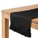 Tecido Slub de Algodão Preto para Decoração de Casa, Caminho de Mesa com Babado - Vargottam 35,56 Cm (L) × 274,32 Cm (C) / Preto