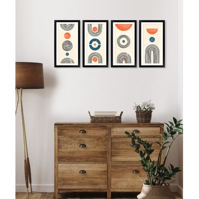 Moldura de Foto em Madeira para Mesa e Parede Pequena Preta - Pacote com 4 - Traceease 30,48 Cm × 60,96 Cm / Preto