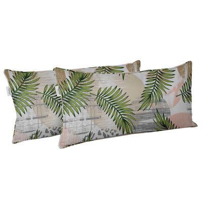 Capa Retangular para Almofada Lombar em Poliéster para Uso Interno e Externo, Impermeável para Móveis de Pátio - Vargottam 30,48 Cm × 50,8 Cm / Multicolorido