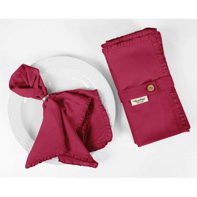 Conjunto de Guardanapos Reutilizáveis para Mesa de Jantar, Decoração para Casa e Festas - Vargottam 50,8 Cm × 50,8 Cm – Pacote Com 12 / Rosa