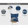 Capas de Almofadas Luxuosas Estampadas com Tema Azul, Capas de Travesseiros Decorativas - Vargottam 60,96 Cm × 60,96 Cm – Retangular / Azul