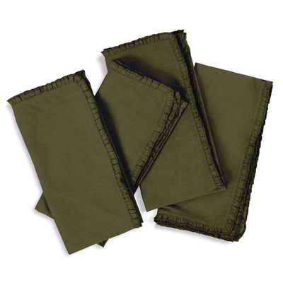 Conjunto de Guardanapos Reutilizáveis para Mesa de Jantar, Decoração para Casa e Festas - Vargottam 50,8 Cm × 50,8 Cm – Pacote Com 12 / Verde