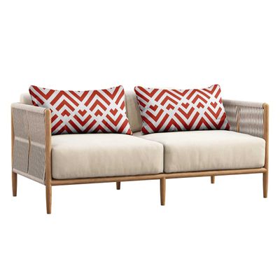 Capa de Almofada Lombar em Poliéster Interno/Externo, Retangular Impermeável para Móveis de Pátio - Vargottam 40,46 Cm × 60,96 Cm / Vermelho