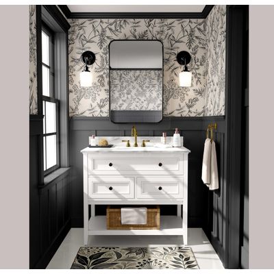 Vinil Autoadesivo Removível Impermeável, Tema Natural, Flores Silvestres em Aquarela para Paredes, Armários, Cômoda, Bege - S4Sassy 63,5 cm (L) × 304,8 cm (C) / Bege - Vinil Liso