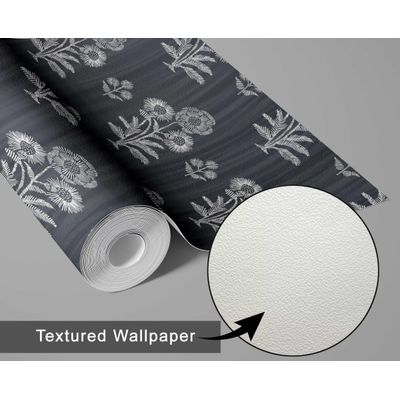 Papel de Parede Vinílico Adesivo Estampa Dália Verde À Prova d'Água Removível Para Quartos e Salas, Inquilinos, Armários - S4Sassy 63,5 cm (L) × 304,8 cm (C) / Verde - Vinil Texturizado