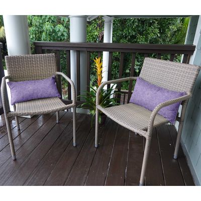 Capa para Almofada Lombar em Poliéster, Impermeável para Uso Interno/Externo, Retangular para Móveis de Pátio - Vargottam 30,48 Cm × 60,96 Cm / Roxo