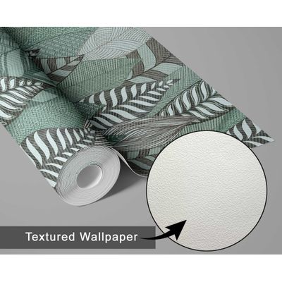 Papel de Parede Prado Botânico Verde Autoadesivo, Decoração DIY Fácil para Quarto Estilo Fazenda, Sala, Armários - S4Sassy 63,5 cm (L) × 304,8 cm (C) / Verde - Vinil Texturizado