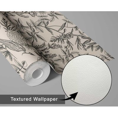 Vinil Autoadesivo Removível Impermeável, Tema Natural, Flores Silvestres em Aquarela para Paredes, Armários, Cômoda, Bege - S4Sassy 63,5 cm (L) × 609,6 cm (C) / Bege - Vinil Texturizado