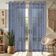 Cortinas Georgette Extra Longas Ikat Azul para Janelas e Portas Altas - Topo com Ilhós, Filtragem de Luz, Conjunto de 2 Painéis - Vargottam 132,08 Cm (L) × 274,32 Cm (C) / Azul