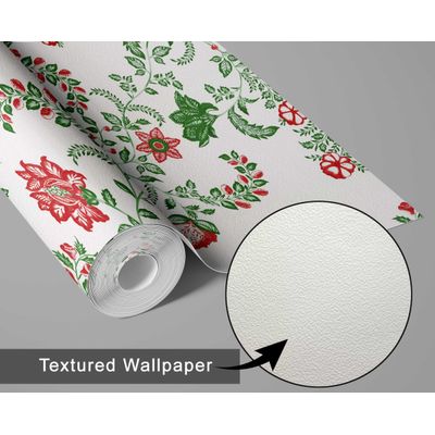 Papel de Parede Vinílico Autoadesivo, Estampa Floral de Videira Rústica, Impermeável, Removível, Para Salas, Locação e Armários - S4Sassy 63,5 cm (L) × 609,6 cm (C) / Branco - Vinil Texturizado