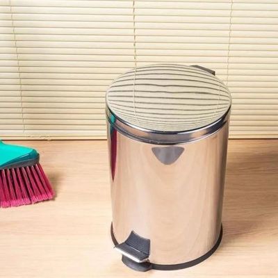 Lixeira Inox 3 Litros Pedal Cesto Lixo Removivel Prateado Banheiro Cozinha 3l Luxo Vintage