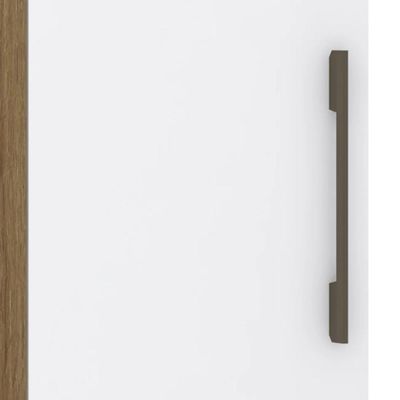 Guarda Roupa Canto Reto 90cm Com 1 Porta Delphi Avelã/branco L01 - Mpozenato