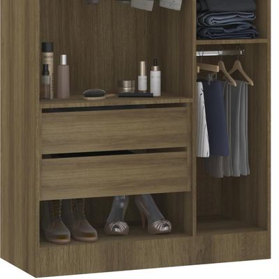 Guarda Roupa Modulado 102cm Com 3 Portas Delphi Avelã/cinnamon L01 - Mpozenato