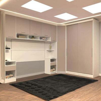 Guarda Roupa Queen Modulado Cp07 Taiga Branco/cinnamon L01 - Mpozenato