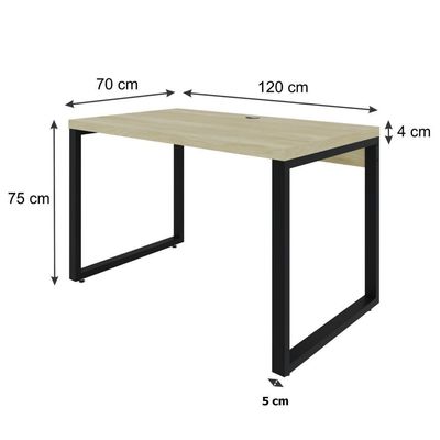 Mesa Operacional 120x70x75cm Yon - Ciliegio-est.preta Ciliegio-est.preta