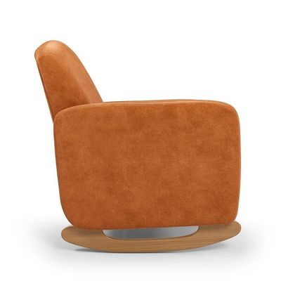 Poltrona De Amamentação Com Balanço Orgânica Saori W01 Courissimo Canela - Lyam Decor