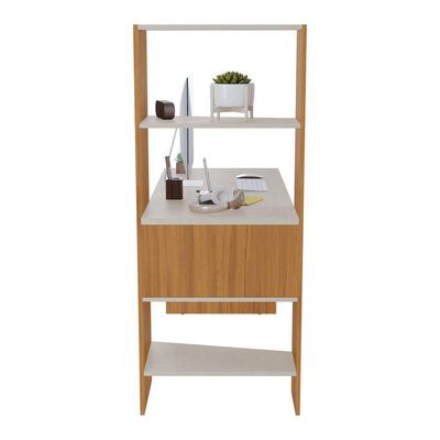 Mesa Office Nt 2105 - Off White - Freijó - Notável