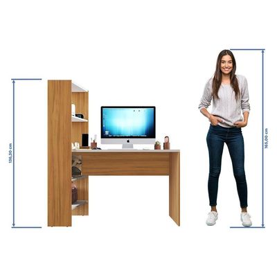 Mesa Office Nt 2105 - Off White - Freijó - Notável