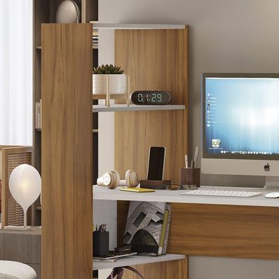 Mesa Office Nt 2105 - Off White - Freijó - Notável