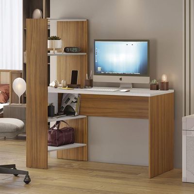 Mesa Office Nt 2105 - Off White - Freijó - Notável