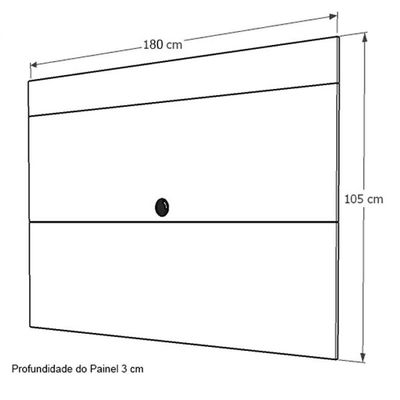 Painel Para Tv Life 1.8 Nature Com Off White - Móveisaqui
