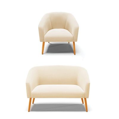 Kit 01 Namoradeira 02 Lugares E 01 Poltrona Suede Marrom
