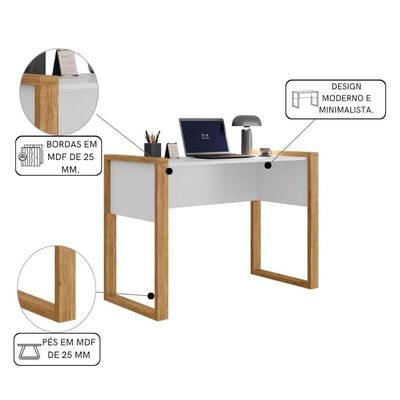 Mesa De Computador Home Office Branco