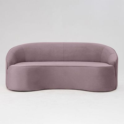 Sofá Curvo Montserrat 230cm 04 Lugares Veludo Rosa Queimado - Nexta Casa
