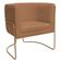Poltrona Decorativa Betina Base Aço Ouro Fosco Bouclé Terracota - Nexta Casa