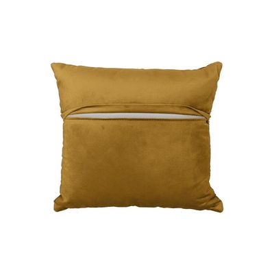 Almofada Tressê 50x50cm Veludo Amarelo - Nexta Casa