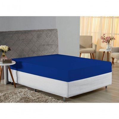 Lençol Com Elástico Casal Nobre 1 Peça 30cm De Altura Malha 100% Algodão - Royal