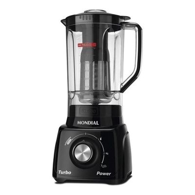 Liquidificador Portatil 2.2 Litros Mondial Turbo Power Preto L99 110V