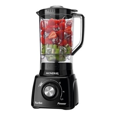 Liquidificador Portatil 2.2 Litros Mondial Turbo Power Preto L99 110V