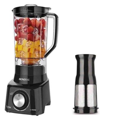 Liquidificador Portatil 2.2 Litros Mondial Turbo Power Preto L99 110V