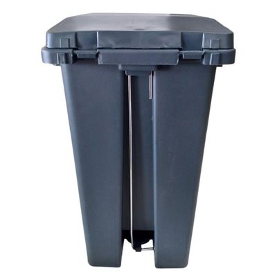 Lixeira Plástica Com Pedal 20l Cinza Banheiros Cozinhas - Nobre