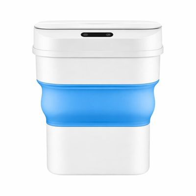 Lixeira Automática Dobrável com Sensor Azul