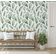 Papel de Parede Estampa de Penas Boho Verde, Vinil Autoadesivo, Revestimento de Parede Fácil DIY Para Quarto, Sala, Armários - S4Sassy 63,5 cm (L) × 304,8 cm (C) / Verde - Vinil Liso